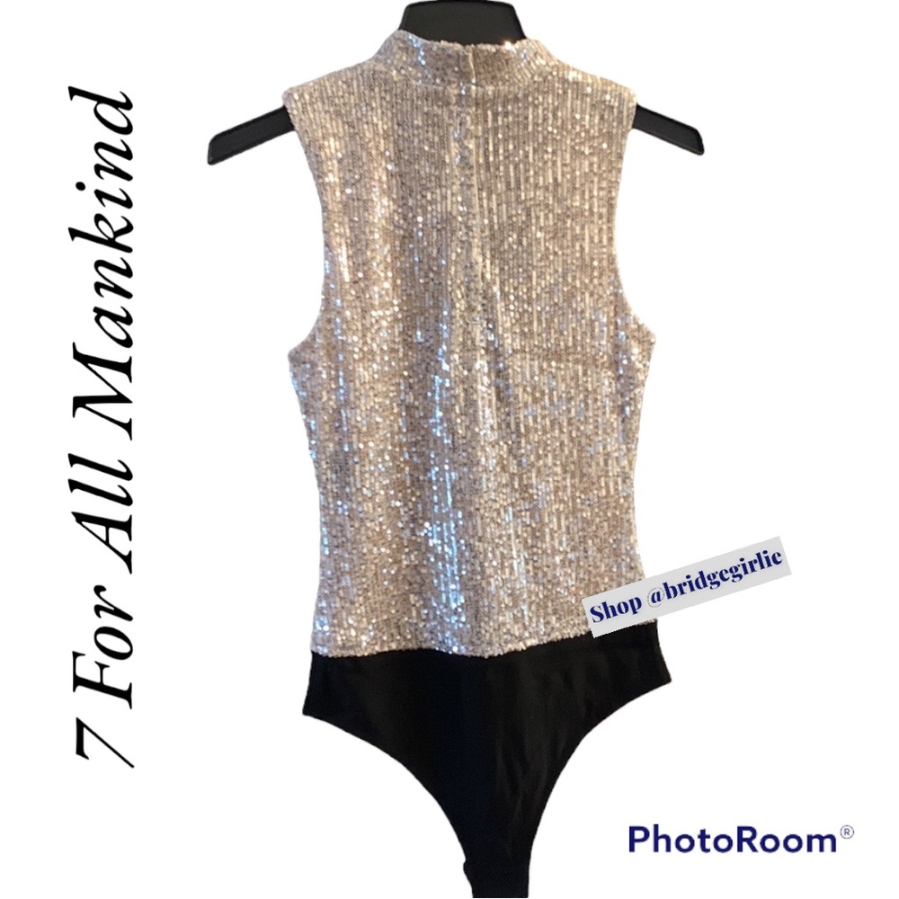 7 For All Mankind Sequin Bodysuit New with Tags - Picture 6 of 7